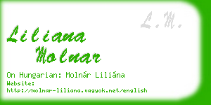 liliana molnar business card