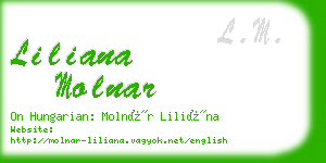liliana molnar business card
